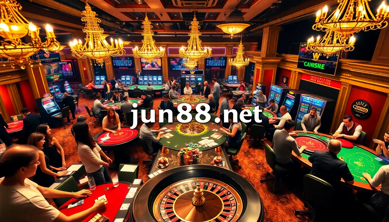 Experience the thrill at https://jun88bet.net/ with exciting gambling activities like poker and roulette.